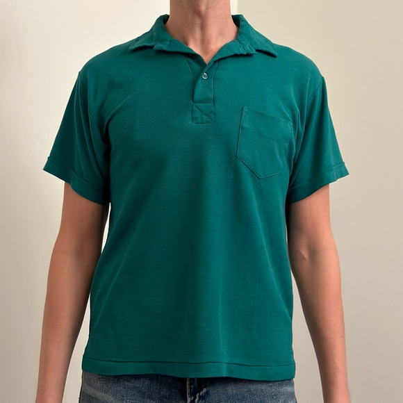 Vintage Main Stream Teal Polo Shirt - Picture 3 of 13